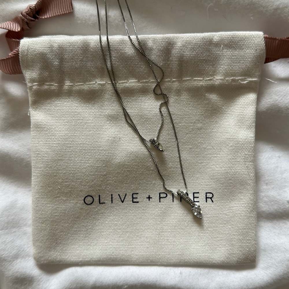 Olive & Piper Nono Layered Pendant Necklace in Silver